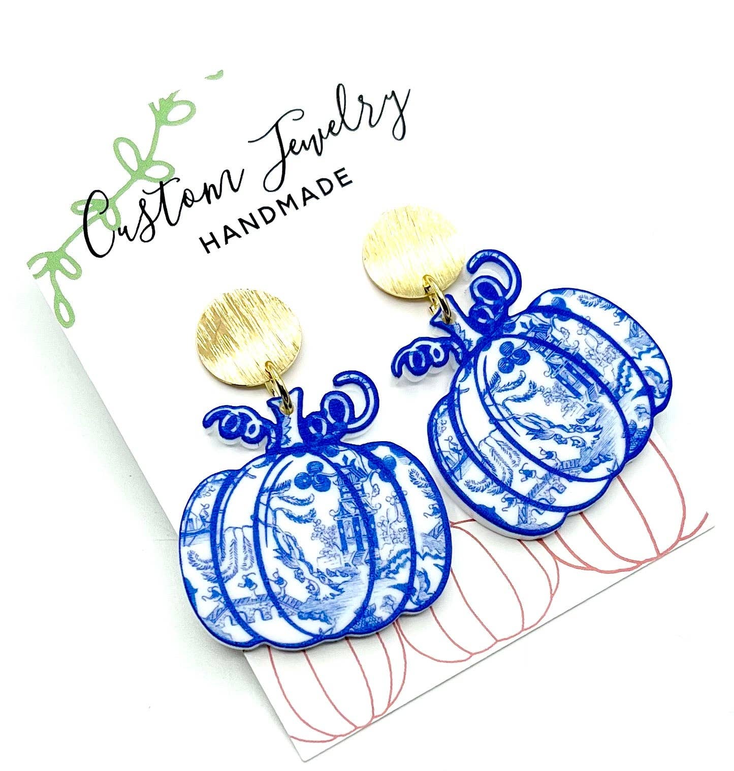 Chinoiserie Pumpkin Earrings